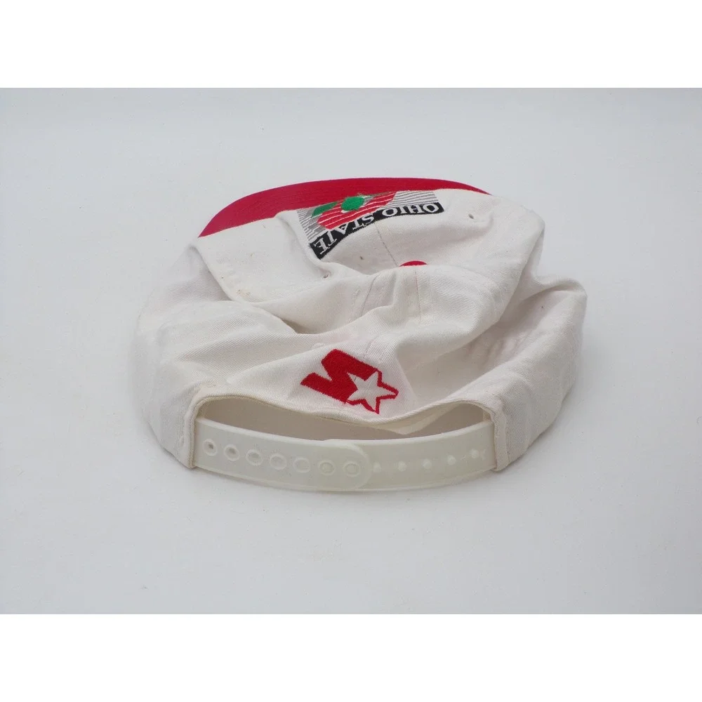 Vintage Ohio State Buckeyes Starter Snapback Hat White Red 90s NCAA Cap Korea